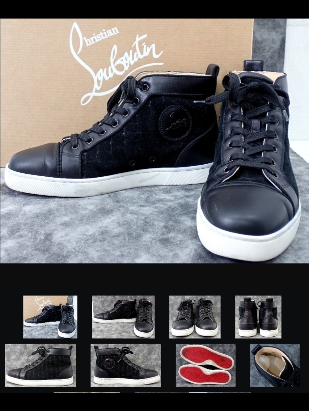 Christian Louboutin Black High-Top Sneakers